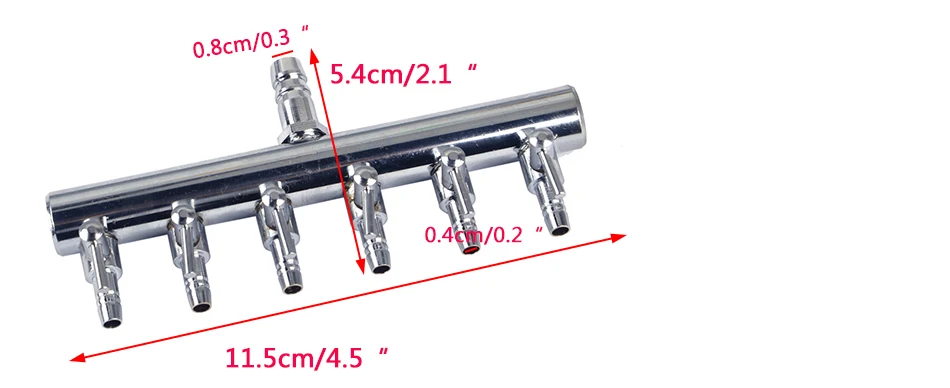 Воздушный разветвитель из нержавеющей стали аквариумные аксессуары 6 способов трубчатый канал для подачи воздуха рыбный Бак регулятор потока воздуха насос переключатель рычажный клапан