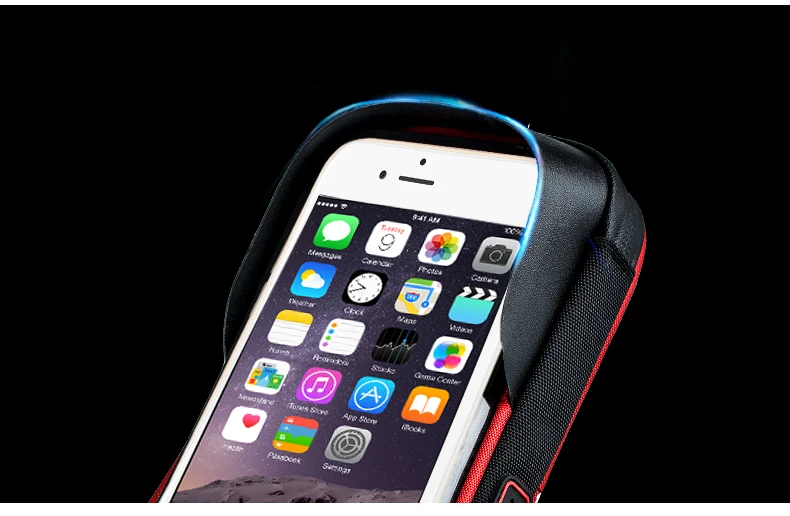 Best 2017 NEW 6.0 inch Waterproof TPU Touch Screen Bike Bags Bicycle Handlebar Pouch Bags New Design MTB Bike Cycling Accessories 15