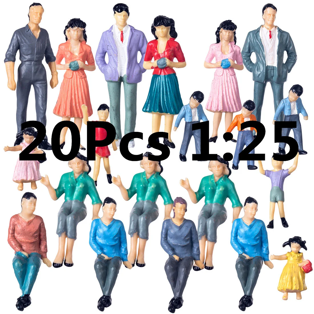 Миниатюрные фигурки в масштабе 1:50/75 /87/100/150 HO модель для поезда железной дороги