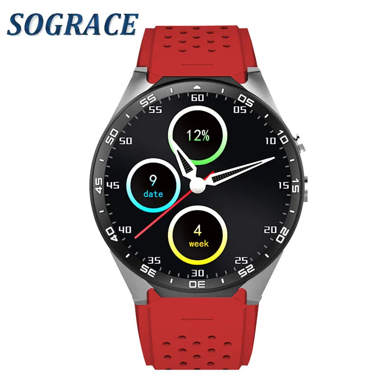 

Sograce KW88 Bluetooth Smart Watch Sports Health Smartwatch Heart Rate Monitor for Xiaomi Huawei Samsung Android ISO Phone