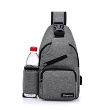 Новая нагрудная сумка для мужчин через плечо, сумки-мессенджеры, пляжный комбинезон, мужская сумка на плечо, Большая вместительная сумка через плечо, сумка на ремне серого цвета