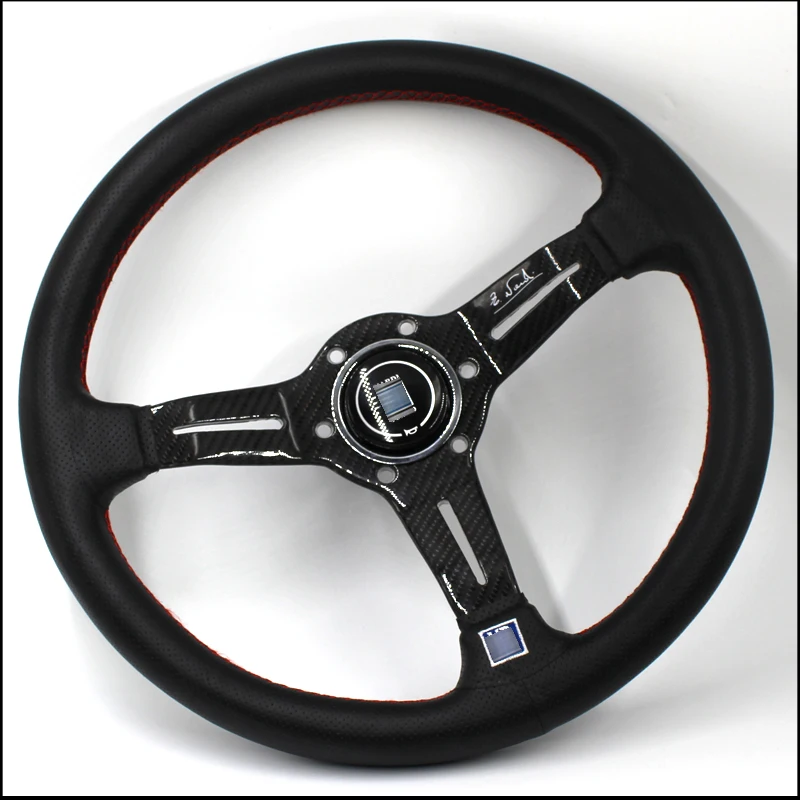 

Universal Carbon fiber Car Modified steering wheel 350MM 14 Inch Racing Car Modification ting Steering Wheel JDM
