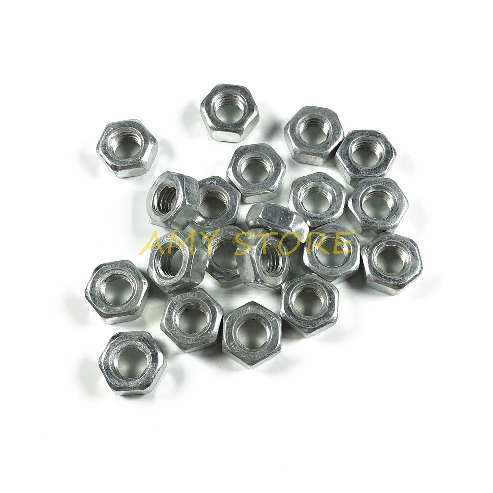 

20pcs Galvanized Steel Metric M4 M5 M6 M8 M10 M12 M14 M16 Pitch Left Hand Thread Hex Nut