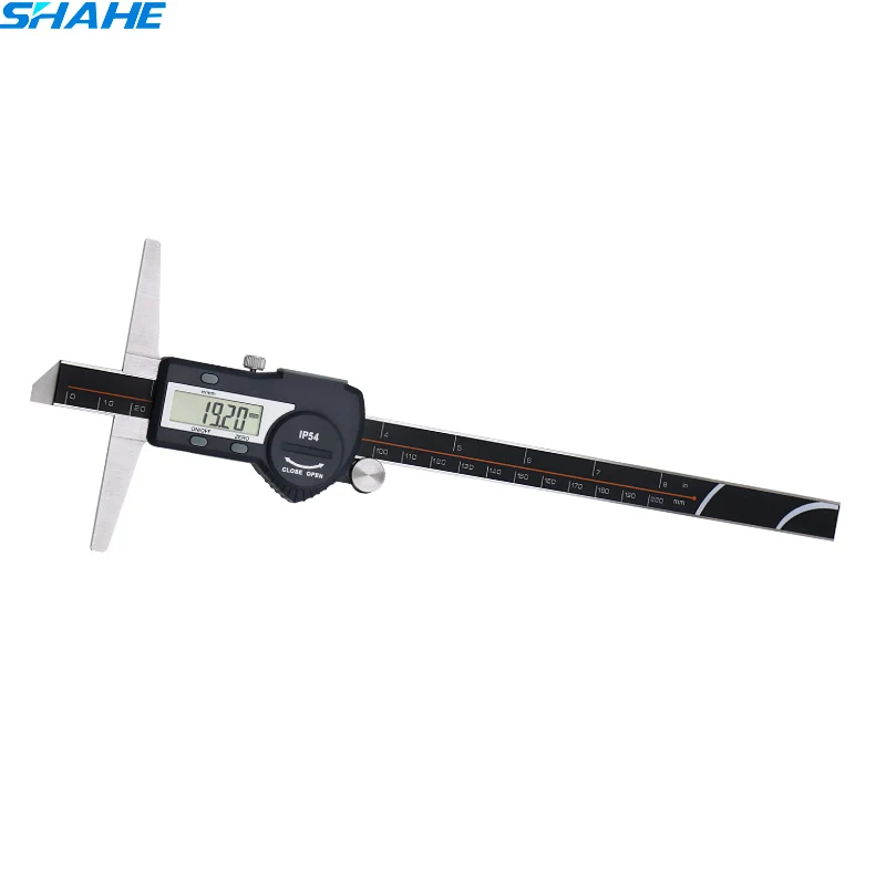

0-200 mm LCD electronic digital gauge micrometer stainless steel depth vernier caliper depth gauge tools
