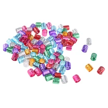 100 шт алюминиевые Антикоррозийные дреды бусины манжеты кольца украшения волос разных цветов 1 см