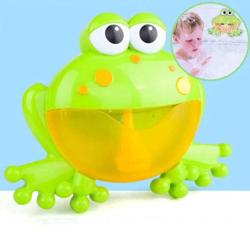 

QWZ Shower Music Blower Kids Gifts Toy Baby Cartoon Bubble Machine Boy Girls Bath Foaming Frog Water Toys Kids Gifts