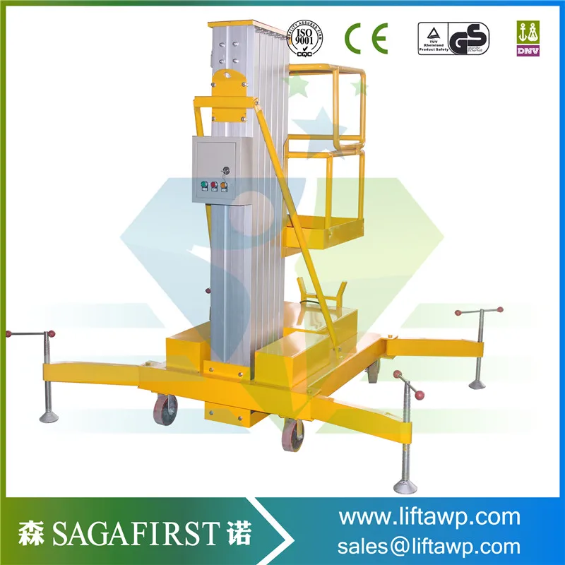 

Mobile hydraulic electrical SINGLE mast aluminum alloy man lift platform