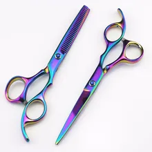 6.0 дюймов Ножницы для волос Pro Салон парикмахерских Инструменты для укладки волос Резка Ножницы и Истончение Салон сдвига Резка продукты