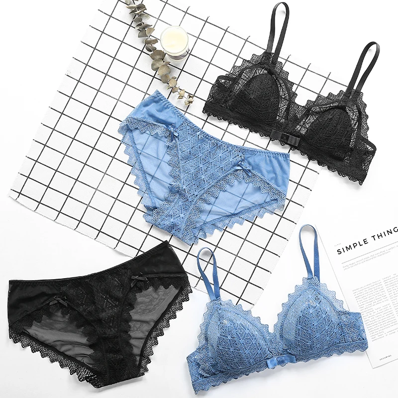 

BALALOUM New Arrivals Women Sexy Bralette Wireless Bra Brassiere Lace Sets Triangle Thin Cup Underwear Female Lingerie Soft