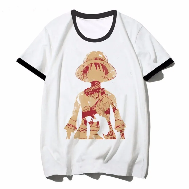 Забавная цельная футболка, футболка с японским аниме, Мужская футболка, футболки с Луффи, одежда, футболка, футболка с принтом, футболка с коротким рукавом - Цвет: 1651