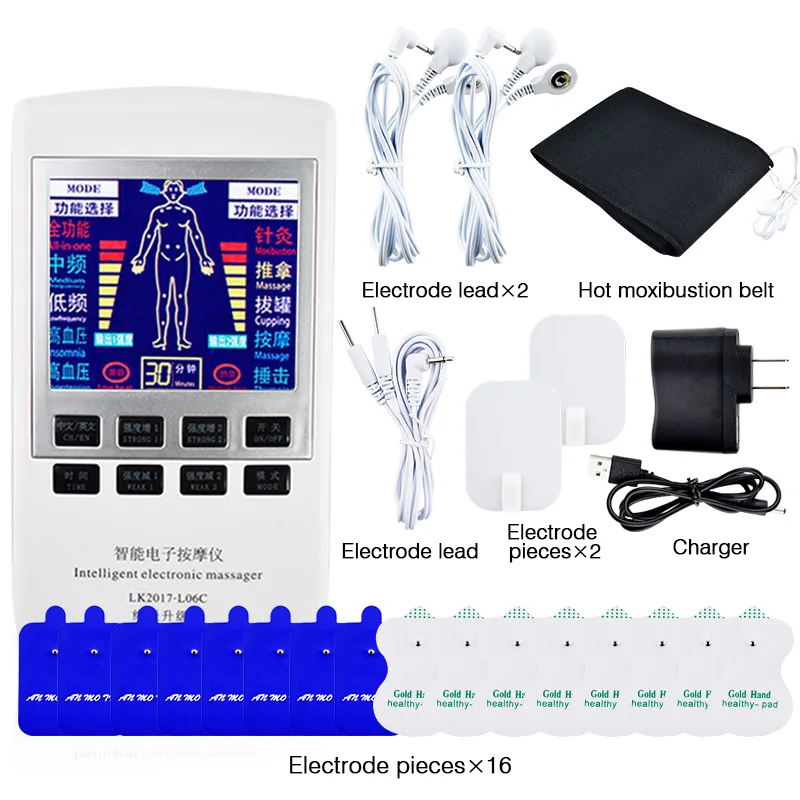 Электронный Тенс терапевтический электрод массажер машина для боли всего тела рельефная мышца стимулятор тренировки физиотерапия блок