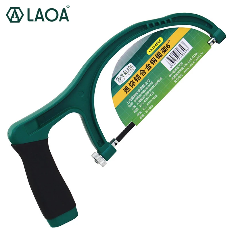 LAOA Hacksaw Mini Aluminum Alloy Steel Frame Double Metal Saw Hand Saw