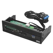 STW 3061 кард-ридер 5,25 дюймов внутренняя многофункциональная приборная панель передняя панель USB3.0 порт CF XD MS M2 TF SD считыватель смарт-карт