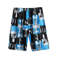 Men Casual Loose Colorful Printing Quick Dry Beach Shorts