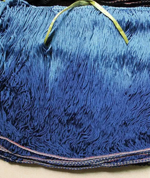 Dip краситель Ormbre бахрома вискоза кисточка кружева Seablue macrame петля Нижняя отделка синее платье для латиноамериканских танцев носить галстук краситель градиент 25 см
