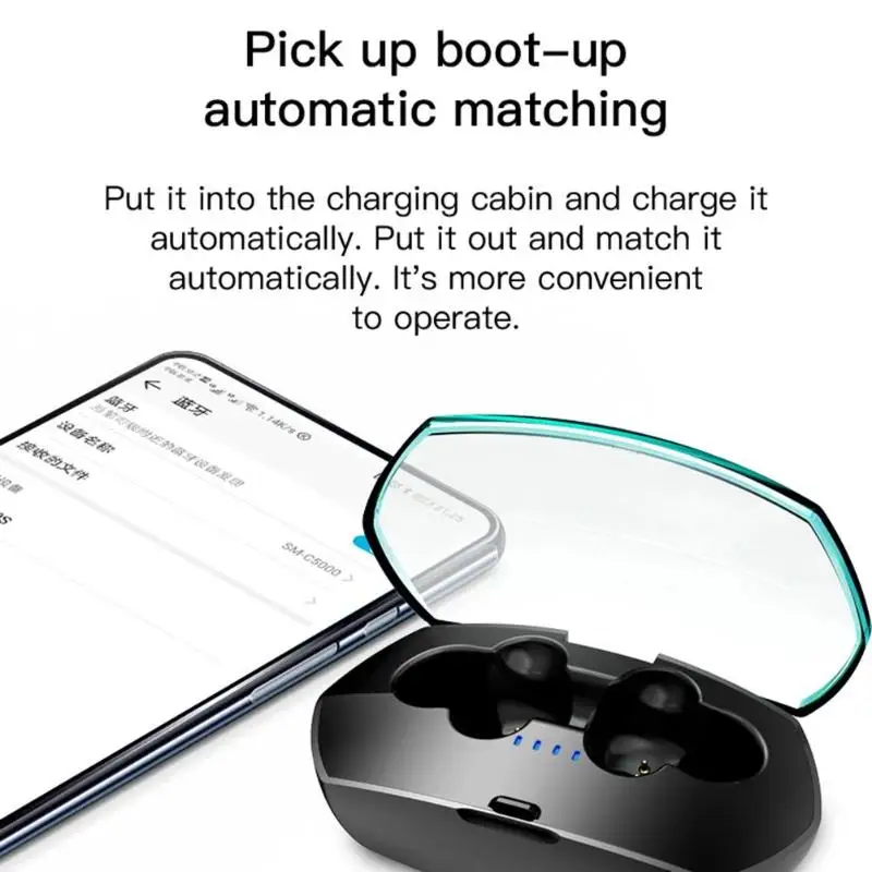 Bluetooth 5 0 Earbuds Wireless Earphone In Ear Earbuds TWS Sports Headset With Charging Box Handsfree Earbuds