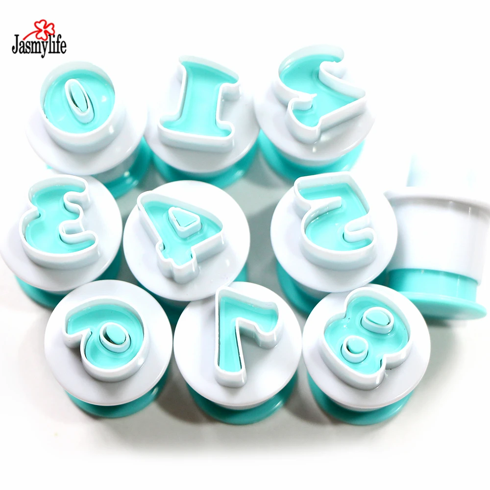 10 шт./компл. с цифрами резак для печенья пластик Sugarcraft форма выпечки сделай сам