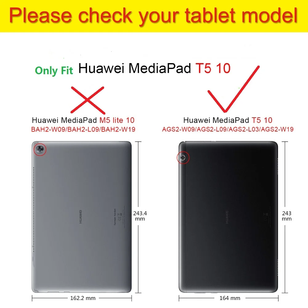Магнитный чехол для Huawei MediaPad T5 10 планшетов диагональю 1 дюйма Модный милый флип +
