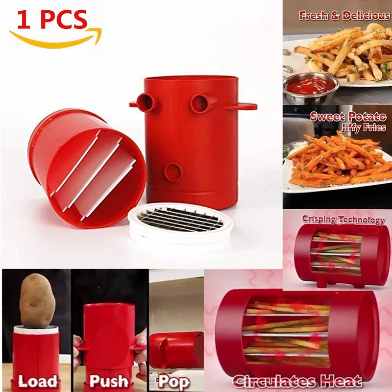 

French Fries Potato Chips Manufacturing Slicer Fries Maker Fries Cutter And Microwave Container 2-1 Organizer Kitchen Tools