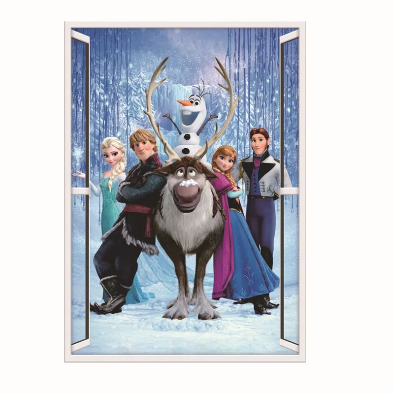 Disney Kids DIY sticker Frozen Princess Scroll Puzzle Children's room decoration stickers cartoon pegatinas autocollant enfant Disney Kids DIY sticker Frozen Princess Scroll Puzzle Children's room decoration stickers cartoon pegatinas autocollant enfant