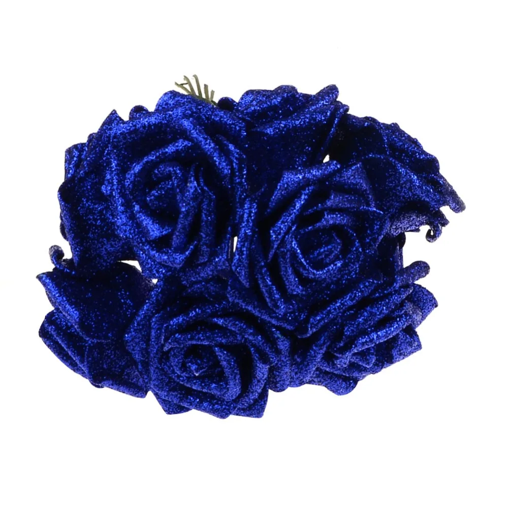 7 цветов, 10 шт., 6,5 см, искусственные розы, букет невесты на голову для свадебной вечеринки, украшения для дома, офиса, отеля, Posy VBJ89 P50