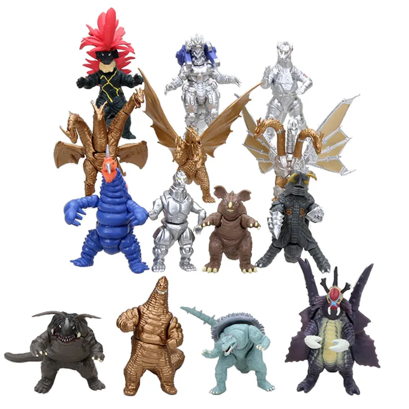 

14pcs Ultraman Movie EX King Ghidorah Megalon Kamoebas King Caesar Action Figure Toy