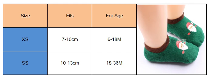 Рождественские детские Нескользящие теплые носки унисекс для маленьких мальчиков и девочек Тапочки с рисунком