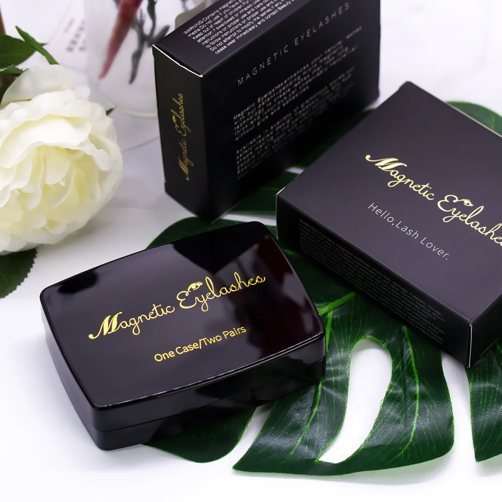 Handmade sem Cola com Cílios Natural Magnético Falso Cílios Extensão Reutilizável Aplicador 6 Pçs - Set 10 Cílios postiços