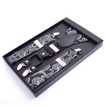 JIERKU подтяжки Мужские 4 зажимы подтяжки N брюки ремень riem отец/подарок для отца CRBD4C1107