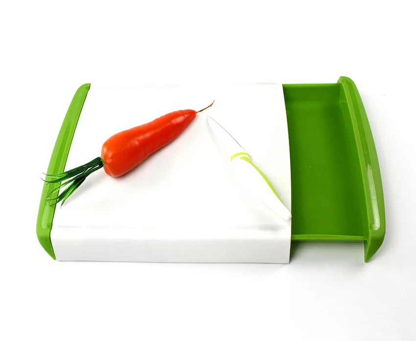 Креативная кухонная разделочная доска с двойным ящиком для овощей, фруктов, мяса/тарелка для хранения домашнего хозяйства 2 в 1 Пластиковые Разделочные Блоки