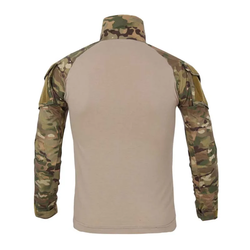 Kaufen Militär Armee T Shirt Männer Langarm Camouflage Tactical Hemd UNS Armee Kampf Soldat Feld Shirts