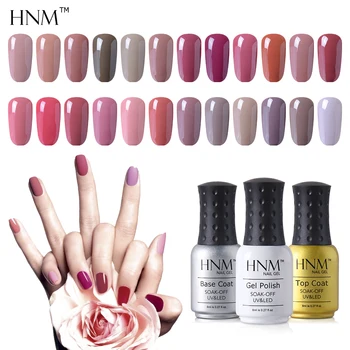 

HNM 8ML Nude Color Nail Gel UV LED Lamp Gel Nail Polish Elegant Gel Varnish Semi Permanent Lacquer Glue Hybrid Lucky Gelpolish