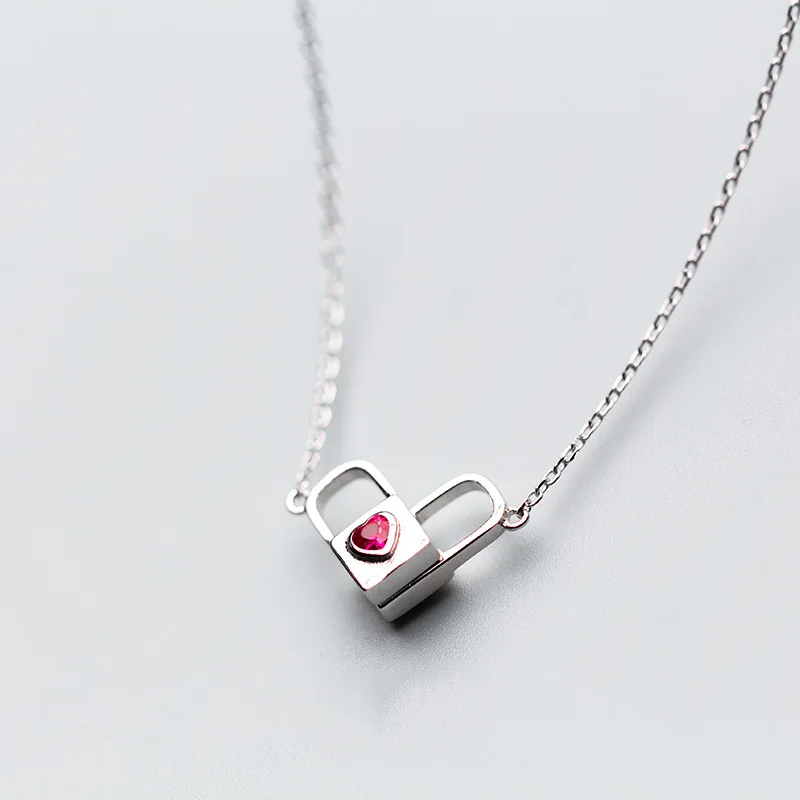 

2019 New Fashion 925 Sterling Silver Elegant heart-shaped Necklaces For women gift