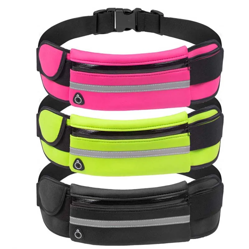 

High Quality Adults Universal Reflective Waist Bags Waistband Outdoor Night Sports Running Cycling Warning Security Tools