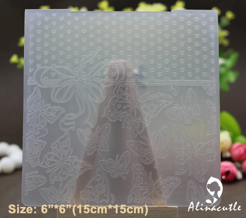 6 &quotx 6&quot пластиковая папка для тиснения Alinacraft Бабочка бант Сделай Сам альбом