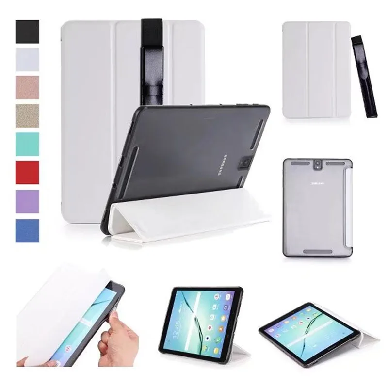Умный чехол CucKooDo из искусственной кожи премиум класса для samsung Galaxy Tab S3, 9,7 дюймов, SM-T820 T825, планшет на Android с держателем стилуса - Цвет: White