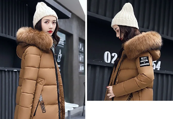 Winter Women Coat Jacket Warm High Quality Woman Jacket Winter Coat Hood Real  2017 New Winter Fashion+25 (1)
