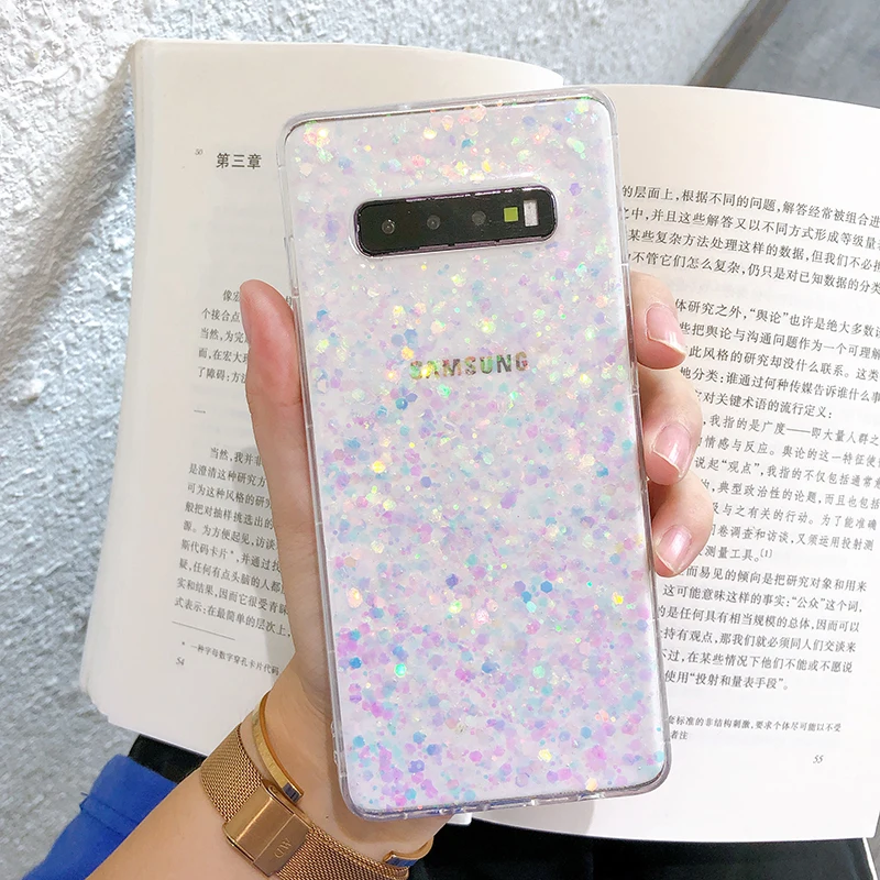 YHBB чехол S для samsung Galaxy S8 S9 S10 Plus Модный яркий блестящий чистый мягкий чехол для samsung Note 8 9 Dreamlike Cover