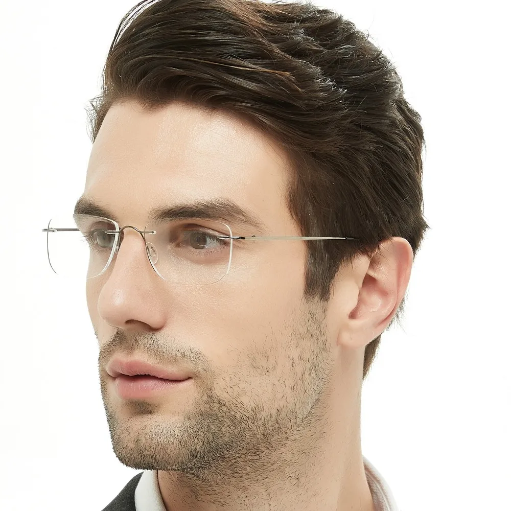 rimless glasses mens
