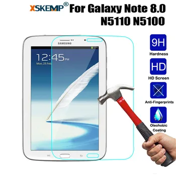

Tempered Glass For Samsung Galaxy Note 8.0 GT-N5110 N5100 Screen Protector Ultra Clear Tablet Protective Guard Cover LCD Film
