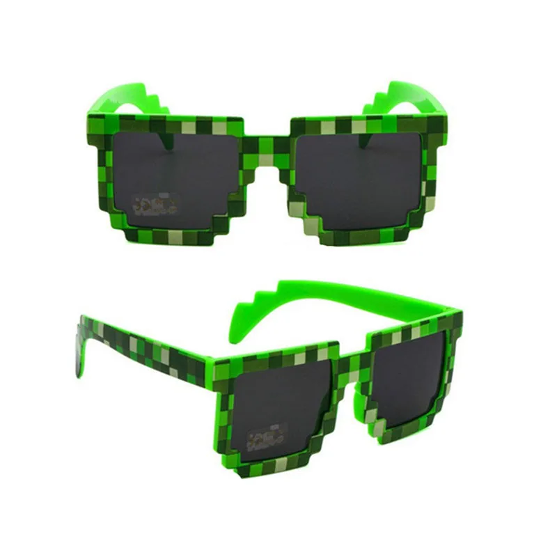 

MineCrafted Sunglasses Kids cosplay action Game Toys New Fashion Minecrafter Square Glasses with EVA case gifts for children