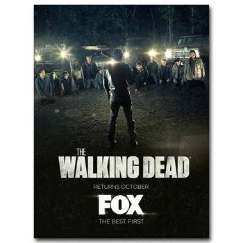 Шелковый плакат гобелен Ходячие мертвецы The Walking Dead вариант 2