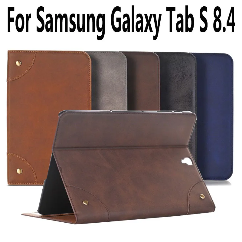Для Samsung Galaxy Tab S 8 4 чехол T700 T705 кожаный Ретро защитный для с подставкой держатель