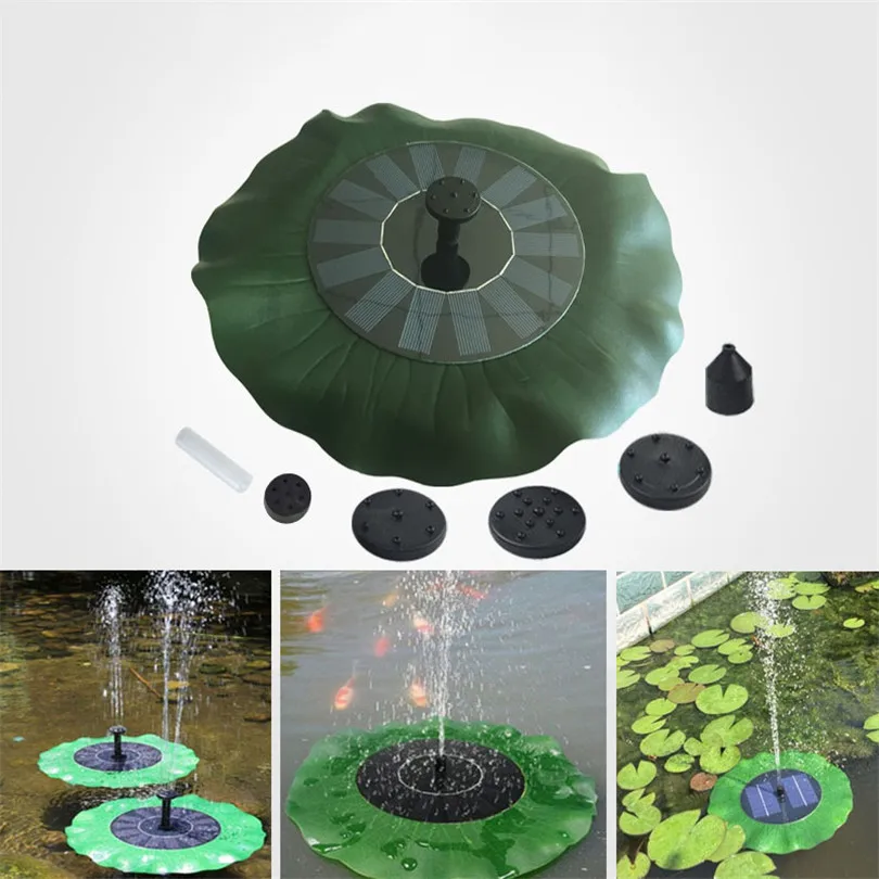 

Solar Powered Water Pump Panel Kit Lotus Leaf Floating Pump Fountain Pool Garden Pond Watering Submersible Pumps