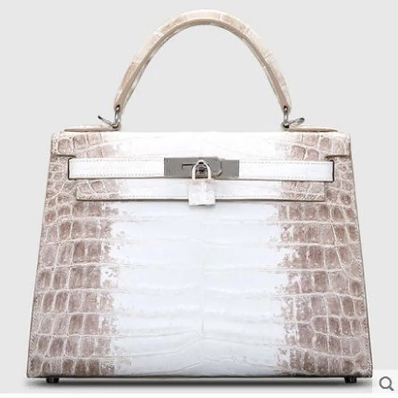 Main Bandoulière À 28cm Pur 28 Alligator Sac Nileau 28cm Cire Fil Cestbeau Unique Cousu 32cm 32cm Dames Silver En Silver 32 Pour xRz4Iqtwq