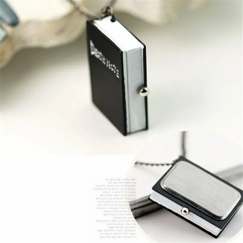 

Fashion Unique Death Note Bronze Necklace Chain Pocket Watch Necklace Chain Clock Creative July04