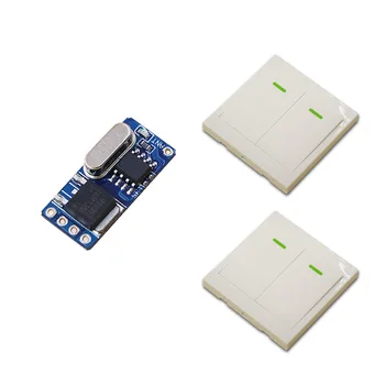 

Top DC3.5V 6V 9V 12V New Multi-function 1CH Wireless Remote Control Switch System Receiver & 2*White Wall Panel Sticky Remote