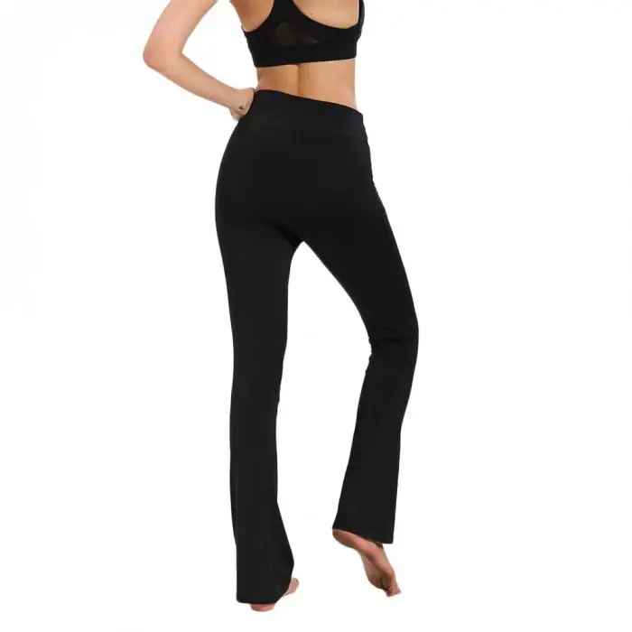 Women Yoga Pants Flared Wide Leg Bodybuilding Sweatpants Pilates Dancing Leggings KH889