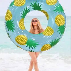 105 см гигантские надувные ананас печати одежда заплыва кольцо бассейн плавательный пояс для плавания круг взрослых пляжные летние воды