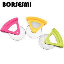 Лидер продаж, Круглый Форма нож для пиццы Нержавеющая сталь пиццы Колёса Резка Ножи торт Хлеборезка выпечки Кухня инструмент гаджеты 105 мм